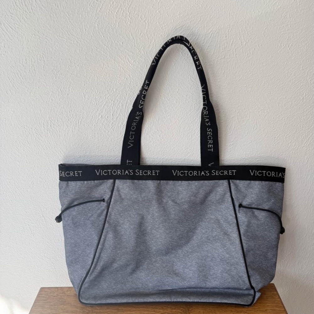 Victoria's Secret Black and Gray Tote Bag